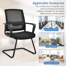 Load image into Gallery viewer, Gymax Set of 2 Conference Chairs Mesh Reception Office Guest Chairs w/ Lumbar Support
