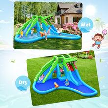 Load image into Gallery viewer, Gymax Crocodile Inflatable Water Slide Park Kids Bounce House w/ Dual Slides Without Blower
