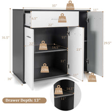 Load image into Gallery viewer, Gymax 3-Door Buffet Sideboard Kitchen Storage Cabinet Console Cupboard w/Drawer

