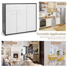 Load image into Gallery viewer, Gymax 3-Door Buffet Sideboard Kitchen Storage Cabinet Console Cupboard w/Drawer
