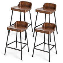 Load image into Gallery viewer, Gymax 4PCS 24.5&#39;&#39; Low-Back Bar Stool Industrial Counter Height Chair Stool
