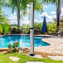 Load image into Gallery viewer, Gymax 7.2 ft 10 Gallon 2-Section Outdoor Solar-Heated Shower w/ Free-Rotating Shower Head
