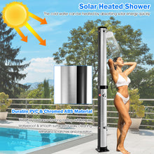 Load image into Gallery viewer, Gymax 7.2 ft 10 Gallon 2-Section Outdoor Solar-Heated Shower w/ Free-Rotating Shower Head
