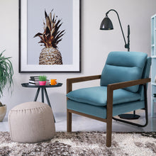 Load image into Gallery viewer, Gymax Set of 2 Single Sofa Chair Leisure Accent Chair w/ Wooden Armrests &amp; Legs Blue
