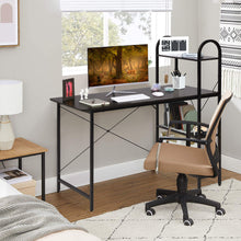 Load image into Gallery viewer, Gymax Reversible Computer Desk Study Workstation Home Office 4-tier Bookshelf
