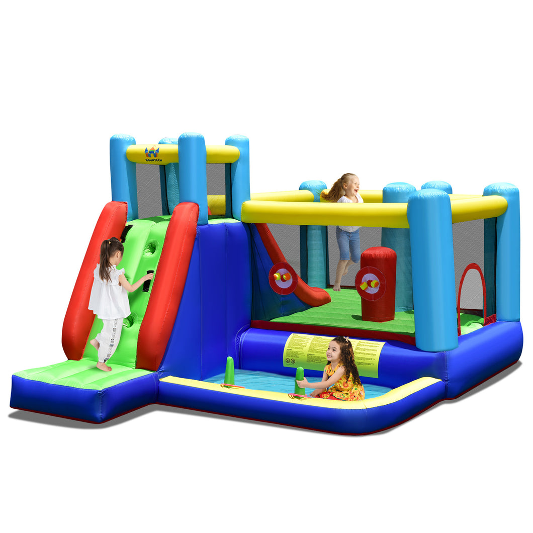 Gymax 8-in-1 Kids Inflatable Bounce House Bouncy Castle Indoor Outdoor Without Blower