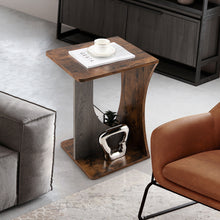 Load image into Gallery viewer, Gymax Side Table 2 Tier Sofa Couch Table Compact C-shape End Table Snack Coffee Table
