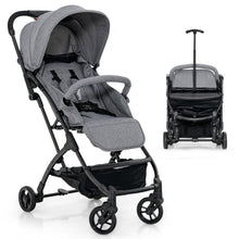 Load image into Gallery viewer, Gymax Lightweight Baby Stroller Compact Travel Stroller Retractable T-Shaped Rod

