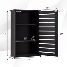 Load image into Gallery viewer, Gymax Wall Mount Medicine Cabinet Multifunction Bathroom Storage Organizer Espresso
