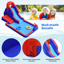 Load image into Gallery viewer, Gymax Inflatable Water Slide Park w/ Climb Slide Pool &amp; 2 Swim Rings Blower Excluded
