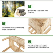 Load image into Gallery viewer, Gymax 47&#39;&#39; Wooden Raised Garden Bed w/Bottom Shelf &amp; Bed Liner Outdoor Elevated Planter Box
