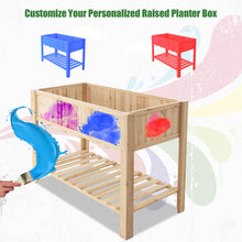 Load image into Gallery viewer, Gymax 47&#39;&#39; Wooden Raised Garden Bed w/Bottom Shelf &amp; Bed Liner Outdoor Elevated Planter Box
