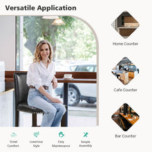 Load image into Gallery viewer, Gymax Set of 2 Bar Stools PVC Leather Counter Height Chairs for Kitchen Island Black
