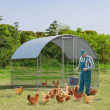 Load image into Gallery viewer, Gymax Large Metal Chicken Coop Outdoor Galvanized Dome Cage w/ Cover 9 ft x 6.2 ft
