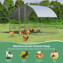 Load image into Gallery viewer, Gymax Large Metal Chicken Coop Outdoor Galvanized Dome Cage w/ Cover 9 ft x 6.2 ft

