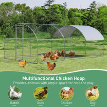 Load image into Gallery viewer, Gymax Large Metal Chicken Coop Outdoor Galvanized Dome Cage w/ Cover 9 ft x 19 ft
