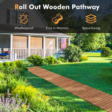 Load image into Gallery viewer, Gymax 8 FT Roll-out Hardwood Pathway Patio Path Straight Weather-Resistant
