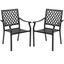 Load image into Gallery viewer, Gymax 3PCS Patio Dining Set Stackable Chairs Armrest Table W/Umbrella Hole
