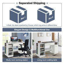Load image into Gallery viewer, Gymax Sewing Craft Table Home Office Computer Desk w/ Storage Shelves &amp; Drawer
