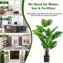 Load image into Gallery viewer, Gymax 5FT Artificial Tree 2-Pack Faux Monstera Deliciosa Plant for Indoor &amp; Outdoor
