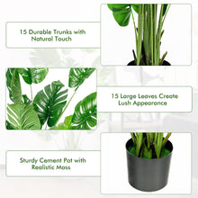 Load image into Gallery viewer, Gymax 5FT Artificial Tree 2-Pack Faux Monstera Deliciosa Plant for Indoor &amp; Outdoor
