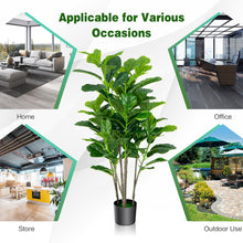 Load image into Gallery viewer, Gymax 51&#39;&#39;Artificial Tree 2-Pack Artificial Fiddle Leaf Fig Tree for Indoor Outdoor
