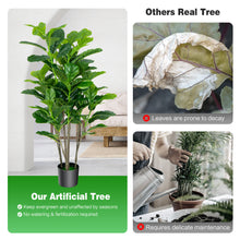 Load image into Gallery viewer, Gymax 51&#39;&#39;Artificial Tree 2-Pack Artificial Fiddle Leaf Fig Tree for Indoor Outdoor
