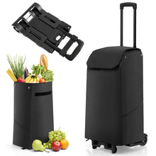 Load image into Gallery viewer, Gymax Folding Shopping Cart Rolling Utility Cart w/Removable Waterproof Bag
