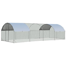 Load image into Gallery viewer, Gymax Large Metal Chicken Coop Outdoor Galvanized Dome Shaped Cage w/Cover 9 ft x25 ft
