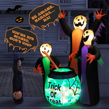 Load image into Gallery viewer, Gymax 8' Halloween Inflatable Witch Decor w/ Bright LED Lights &amp; Pumpkin Faces
