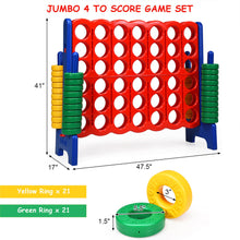 Load image into Gallery viewer, Gymax Giant 4-In-A-Row 4-to-Score Game with bag Indoor Outdoor Party Family Time Game
