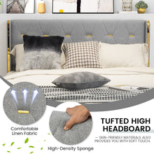 Load image into Gallery viewer, Gymax Queen Bed Frame Mattress Foundation with 4 Storage Drawers Silver
