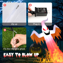 Load image into Gallery viewer, Gymax 6FT Inflatable Halloween Ghost Party Decoration w/ Flame Lights
