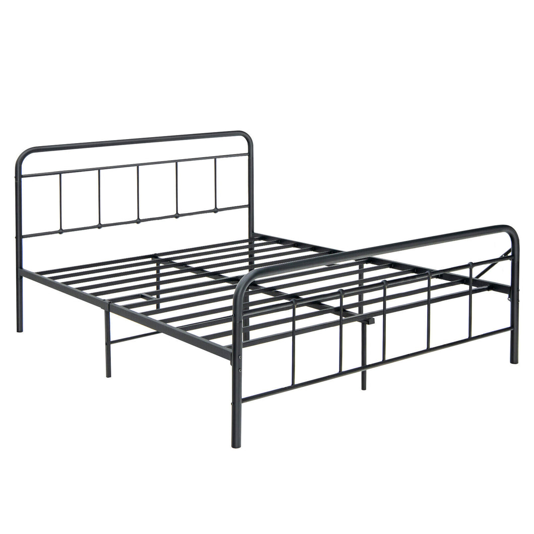Gymax Full Size Heavy Duty Metal Bed Frame Headboard Platform Mattress Foundation