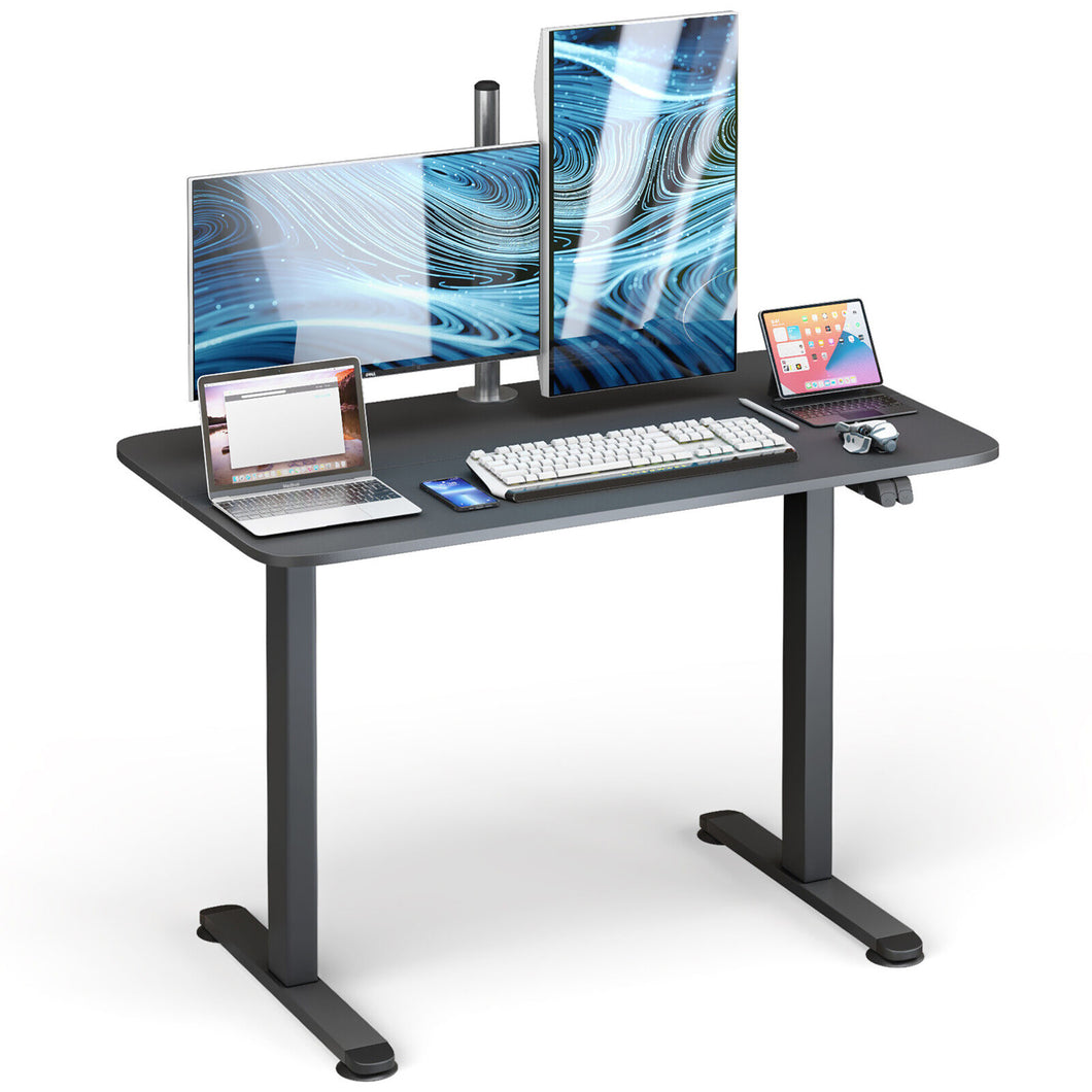 Gymax Electric Standing Desk Adjustable Stand up Computer Desk Anti collision Black