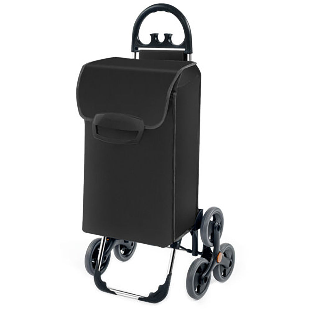 Gymax Folding Stair Climbing Shopping Cart Utility Hand Truck w/ Removable Bag & Handle Grey