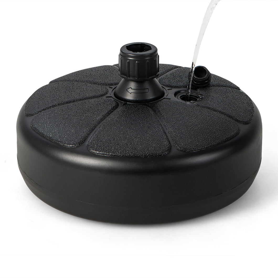 Gymax Patio Fillable Round Umbrella Base Stand Fit Pole 1.5'' Holder 40 lbs Outdoor
