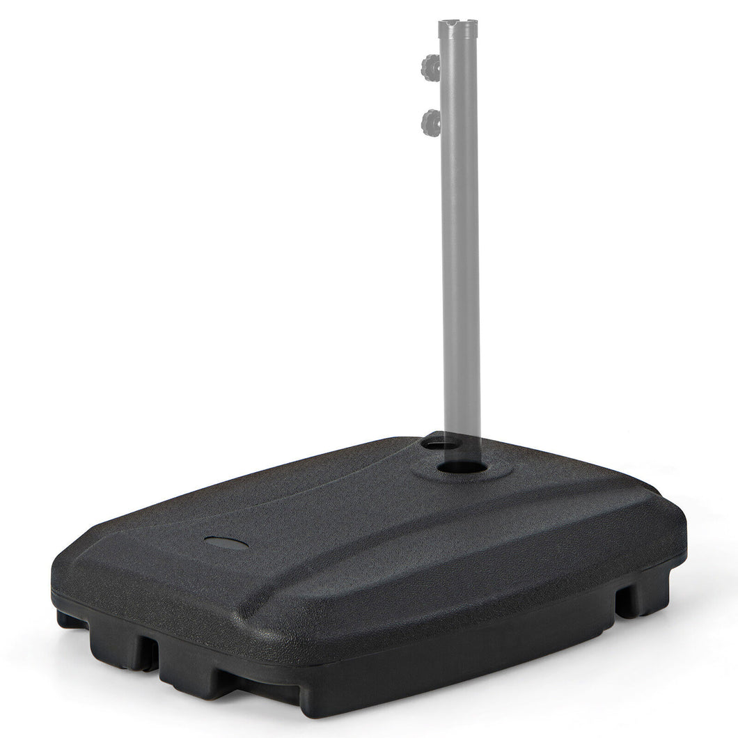 Gymax Patio Cantilever Offset Umbrella Base Stand Heavy Duty Cross Base Wheels Outdoor