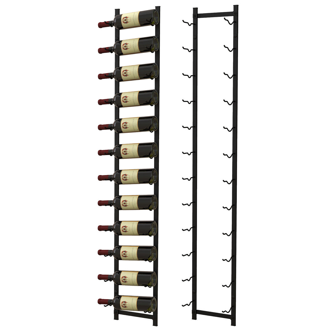 Gymax 12 Bottles Wall Mounted Wine Rack Metal Wine Display Holder Organizer