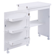 Load image into Gallery viewer, Gymax Swing Craft Table Shelves Storage Folding
