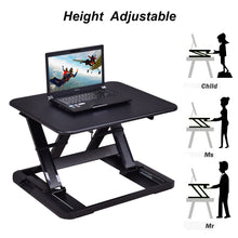 Load image into Gallery viewer, Gymax Adjustable Height Sit/Stand Desk Computer Lift Riser Laptop Work Station Black
