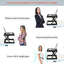 Load image into Gallery viewer, Gymax Adjustable Height Sit/Stand Desk Computer Lift Riser Laptop Work Station Black
