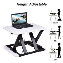 Load image into Gallery viewer, Gymax Adjustable Height Sit/Stand Desk Computer Lift Riser Laptop Work Station White
