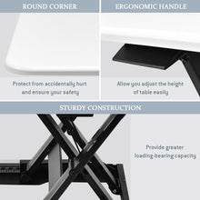 Load image into Gallery viewer, Gymax Adjustable Height Sit/Stand Desk Computer Lift Riser Laptop Work Station White
