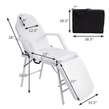 Load image into Gallery viewer, Gymax Tattoo Parlor Spa Salon Facial Bed Beauty Massage Portable White
