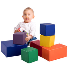 Load image into Gallery viewer, Gymax 7-Piece Set PU Foam Big Building Blocks Colorful Soft Blocks Play Set For Kids
