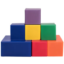 Load image into Gallery viewer, Gymax 7-Piece Set PU Foam Big Building Blocks Colorful Soft Blocks Play Set For Kids
