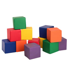 Load image into Gallery viewer, Gymax 12-Piece 8&#39;&#39; PU Foam Big Building Blocks Colorful Soft Blocks Play Set For Kids
