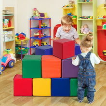 Load image into Gallery viewer, Gymax 12-Piece 8&#39;&#39; PU Foam Big Building Blocks Colorful Soft Blocks Play Set For Kids
