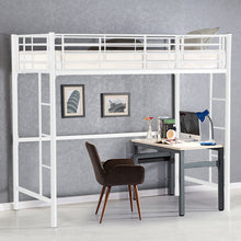 Load image into Gallery viewer, Gymax Twin Loft Bed Metal Bunk Ladder Beds Boys Girls Teens Kids Bedroom Dorm White
